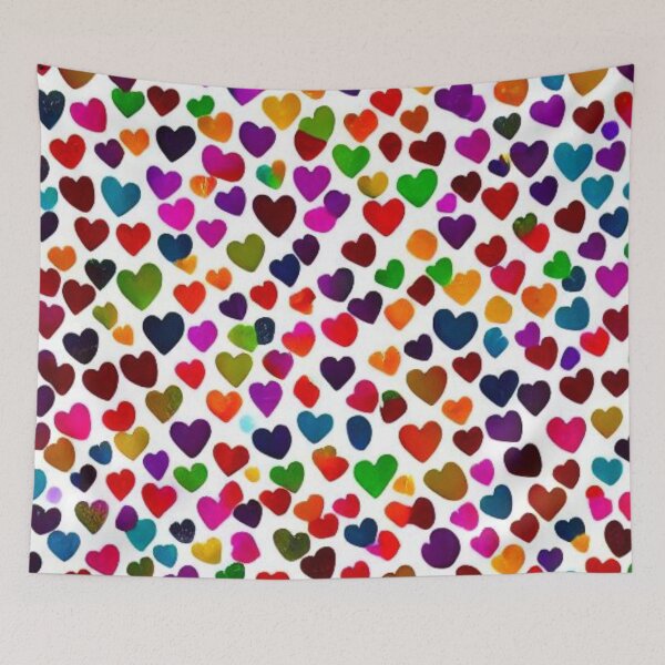 Item preview, Abstract Multicolor Hearts Pattern designed and sold by calibrit.