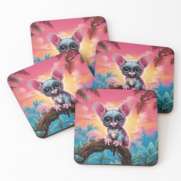 Item preview, Celestial Night Whispers: Y2K Rainbow Bush Baby Apparel and Accessories - Embrace the Nocturnal Whimsy! designed and sold by ChromaKins.