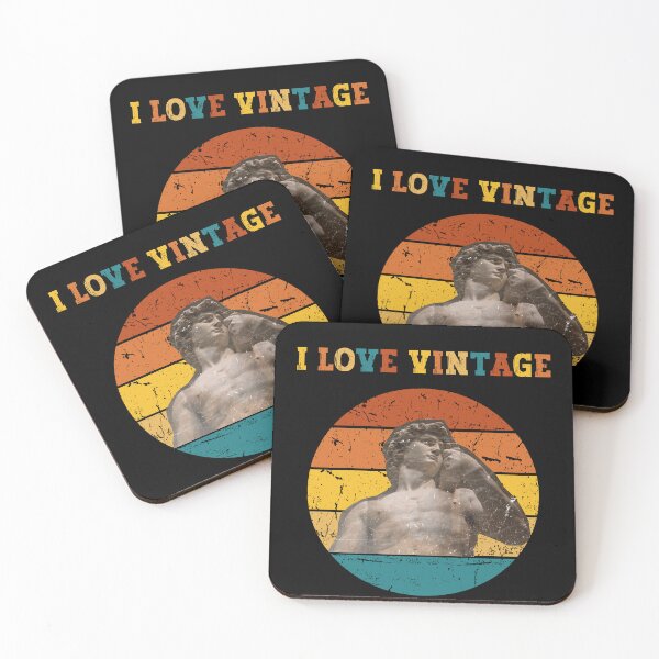 Item preview, I Love Vintage - Simple Aesthetic Art For Valentines Day designed and sold by Raccoon's World.