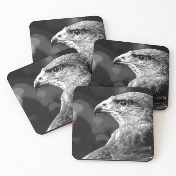 Item preview, Black and White Hawk Bird of Prey designed and sold by KingdomWildlife.