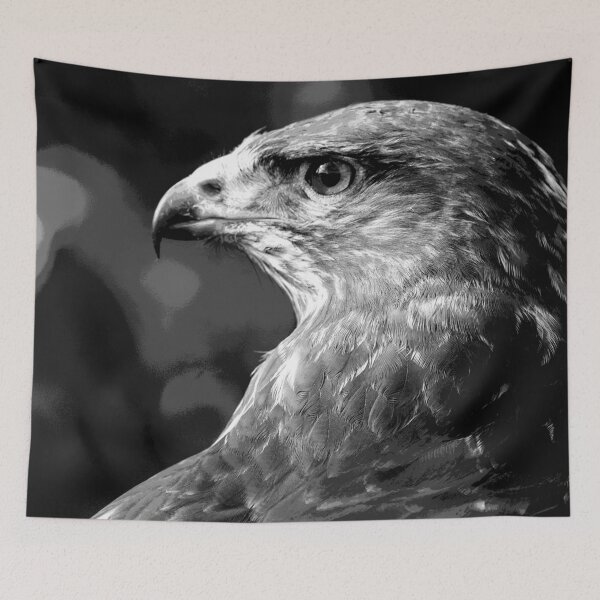Item preview, Black and White Hawk Bird of Prey designed and sold by KingdomWildlife.