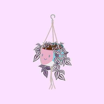 Artwork thumbnail, Adorable tradscantia plant happy trans pride femme pot by meldra