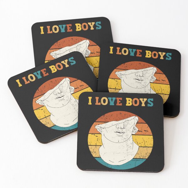 Item preview, I Love Boys - Simple Aesthetic Art For Valentines Day designed and sold by Raccoon's World.