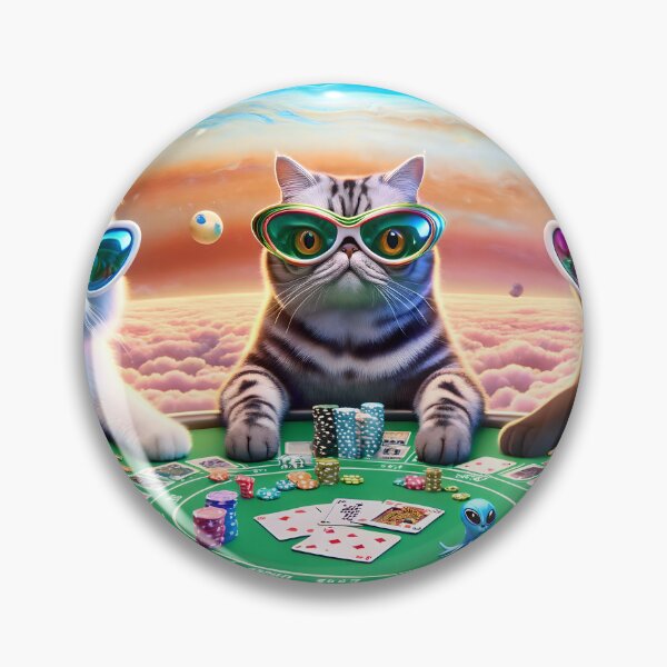 Item preview, Cat Poker - The Galactic Wager designed and sold by ai-depot.