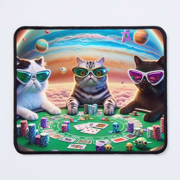 Item preview, Cat Poker - The Galactic Wager designed and sold by ai-depot.
