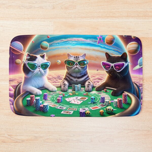 Item preview, Cat Poker - The Galactic Wager designed and sold by ai-depot.