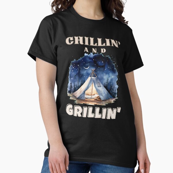 Item preview, Chillin' & Grillin'. forest scene designed and sold by HikingGalleria.