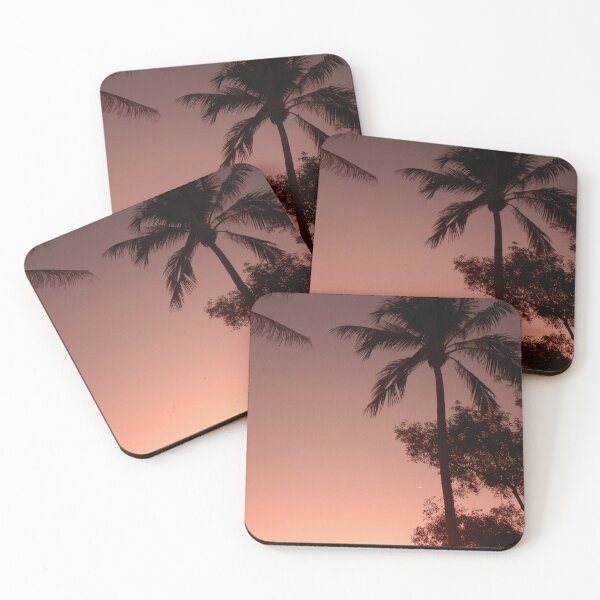 Item preview, Palm trees seen against a sunset sky. designed and sold by EAnneH.