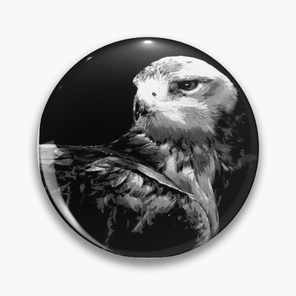 Item preview, Black and White Bird of Prey - Hawk  designed and sold by KingdomWildlife.