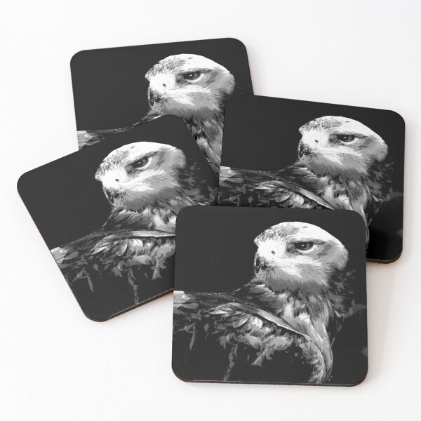 Item preview, Black and White Bird of Prey - Hawk  designed and sold by KingdomWildlife.