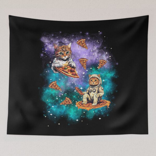 Item preview, Space Cat Pizza Funny Cat In Space designed and sold by Chmielayka.