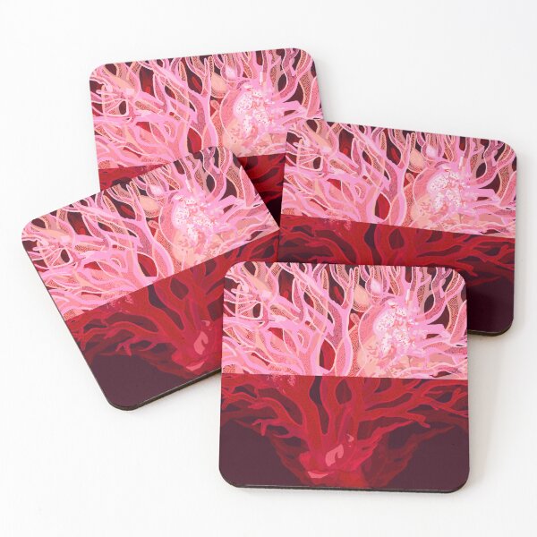 Item preview, Striking two tone abstract sea life coral  art. designed and sold by Meteryards.