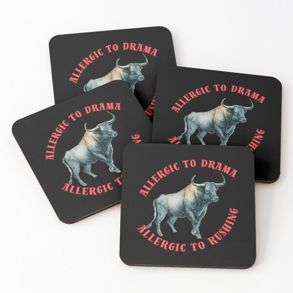 Item preview, Allergic To Drama, Allergic To Rushing. taurus star sign designed and sold by ZodiacWonders.