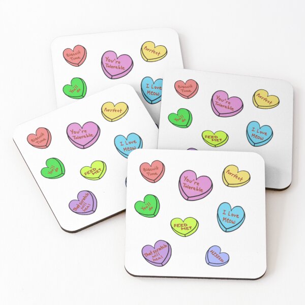 Item preview, Cat Heart Candy Valentines designed and sold by Midnightil.