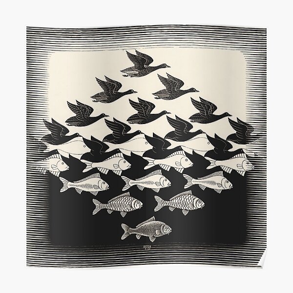Ciel et eau I - Maurits Cornelis Escher Poster