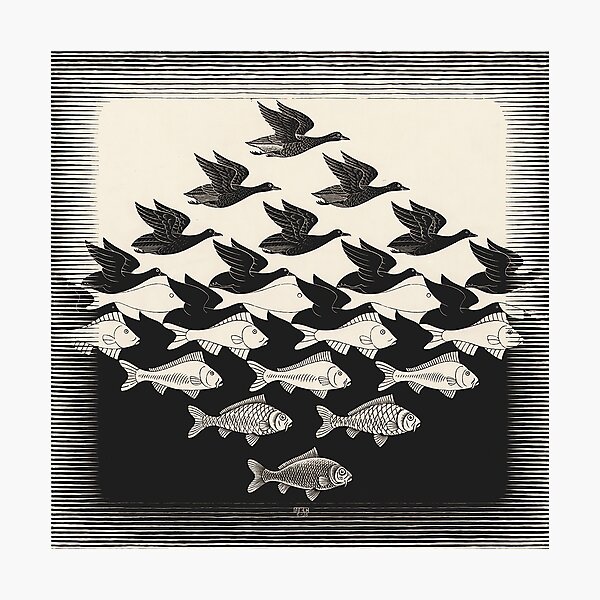 Sky and Water I - Maurits Cornelis Escher Photographic Print