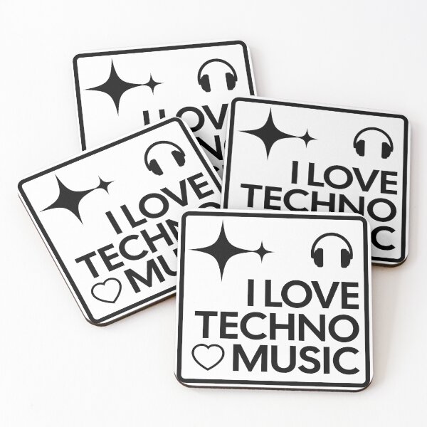 Artikelvorschau, TECHNO – Ich liebe Technomusik (Schwarz) entworfen und verkauft von Discothreadz.