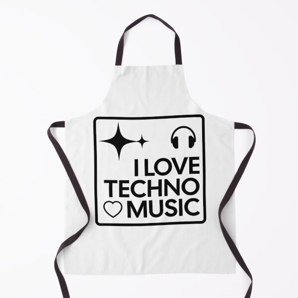Artikelvorschau, TECHNO – Ich liebe Technomusik (Schwarz) entworfen und verkauft von Discothreadz.