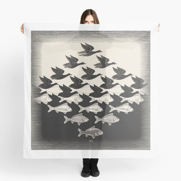 Sky and Water I - Maurits Cornelis Escher Scarf