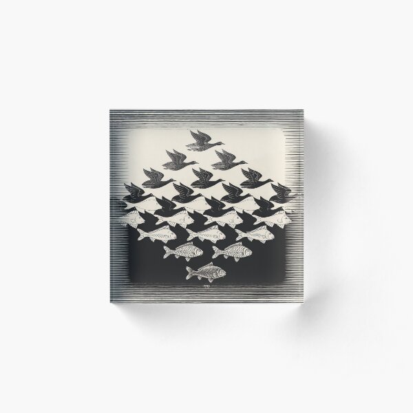 Cielo y agua I - Maurits Cornelis Escher Bloque acrílico