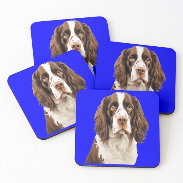Item preview, English Springer Spaniel Dog Watercolor Full Face Art Design designed and sold by fantasticdesign.