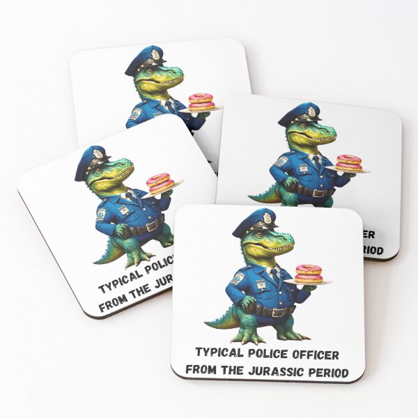 Item preview, Donut Loving Dino Cop designed and sold by Fredster1966.