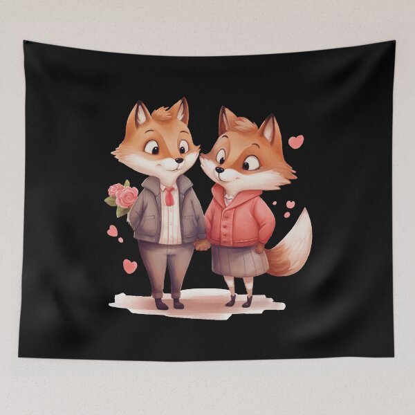 Artikelvorschau, Fuchspaar entworfen und verkauft von FoxVibes.