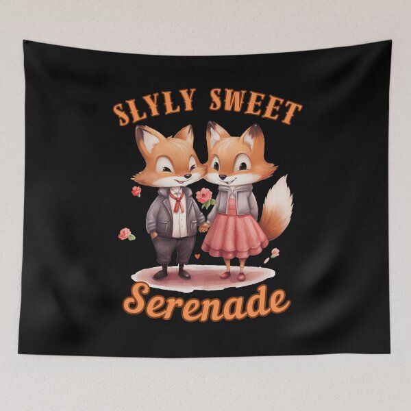 Item preview, Slyly Sweet Serenade. fox watercolor designed and sold by FoxVibes.