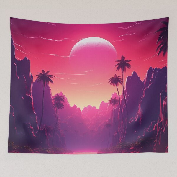 Item preview, Radiant Chromatic Reverie: Synthwave Dreamscape designed and sold by Mullet Monkey.