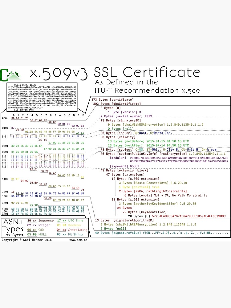 "x.509 Certificate" Poster for Sale by cem Redbubble
