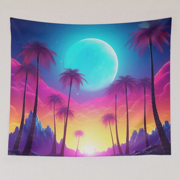 Item preview, Chromatic Mirage: Synthwave Spectrum Symphony designed and sold by Mullet Monkey.
