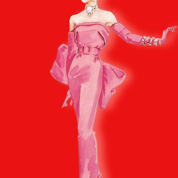 Marilyn Monroe Iconic Pink Dress Original Costume Sketch by 