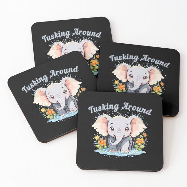 Item preview, Tusking Around. elephant face designed and sold by ElephantVibes.