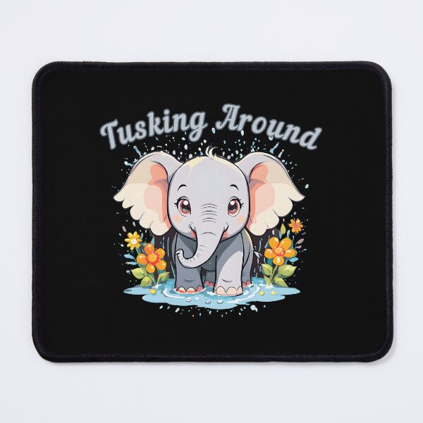 Item preview, Tusking Around. elephant face designed and sold by ElephantVibes.