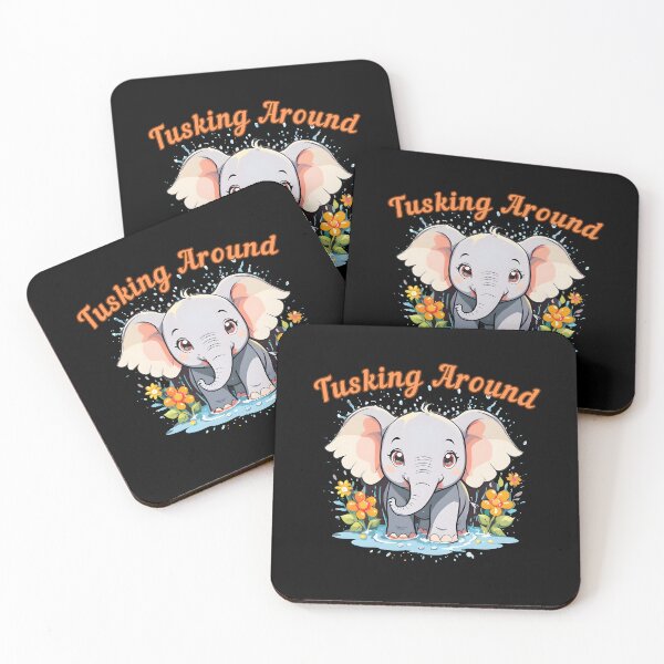 Item preview, Tusking Around. elephant portrait designed and sold by ElephantVibes.