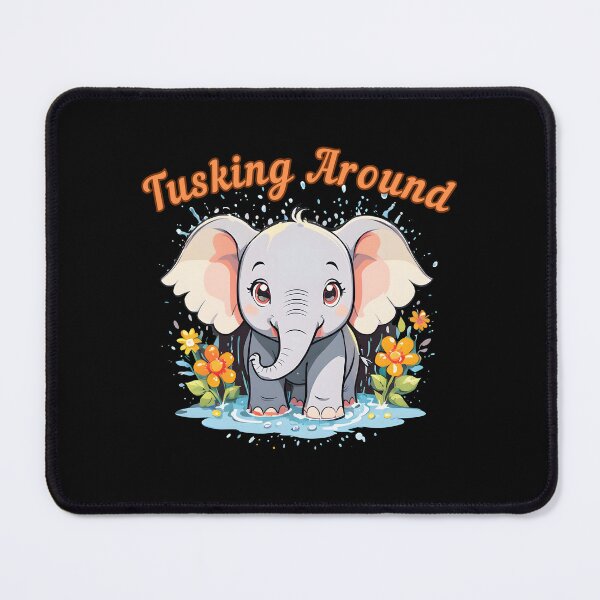 Item preview, Tusking Around. elephant portrait designed and sold by ElephantVibes.