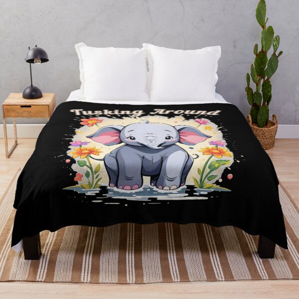 Item preview, Tusking Around. elephant quote designed and sold by ElephantVibes.