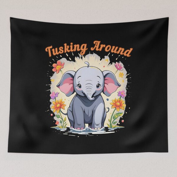 Item preview, Tusking Around. Flower elephant designed and sold by ElephantVibes.