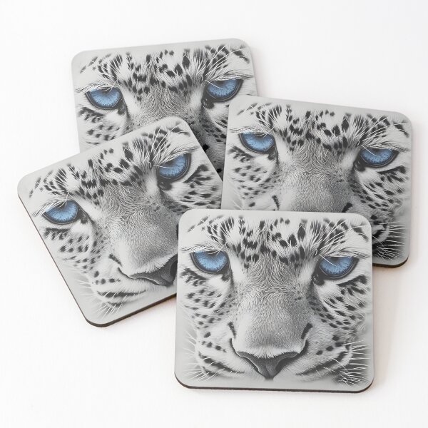 Item preview, stunning snow leopard with blue eyes designed and sold by dcrc.