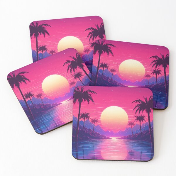 Item preview, Electric Horizon Hues: Intense Retrowave Radiance designed and sold by Mullet Monkey.