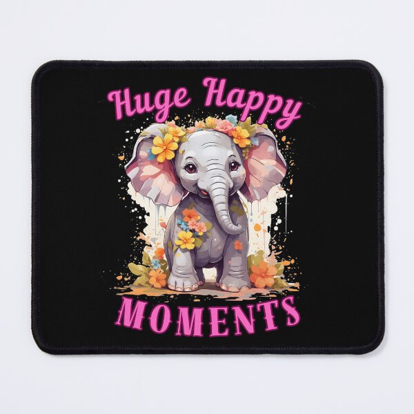 Item preview, Huge Happy Moments. elephant face designed and sold by ElephantVibes.