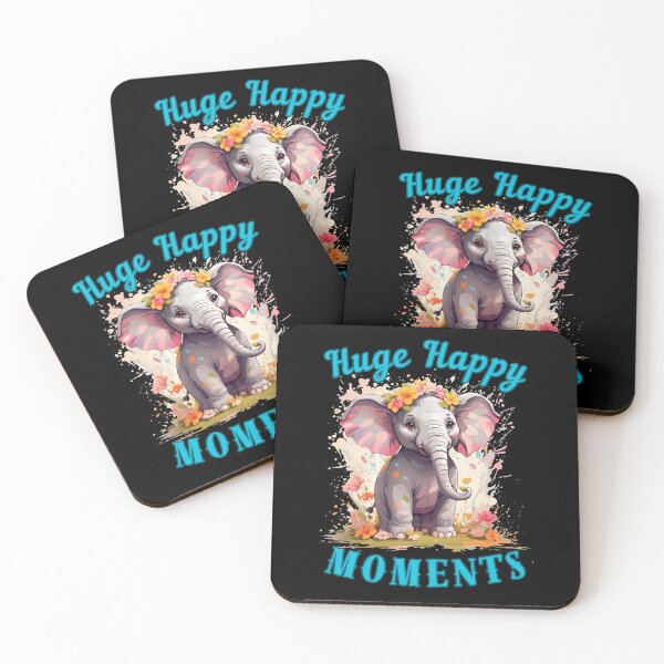 Item preview, Huge Happy Moments. happy elephant designed and sold by ElephantVibes.
