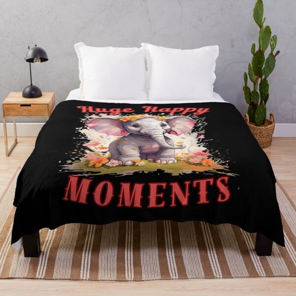 Item preview, Huge Happy Moments. elephant saying designed and sold by ElephantVibes.