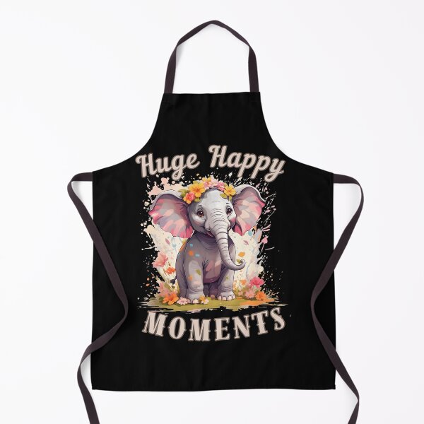 Item preview, Huge Happy Moments elephant quote designed and sold by ElephantVibes.
