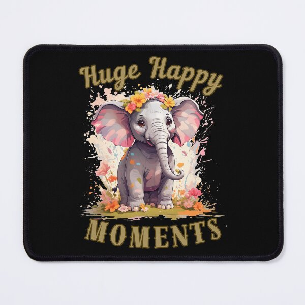 Item preview, Huge Happy Moments Flower elephant designed and sold by ElephantVibes.