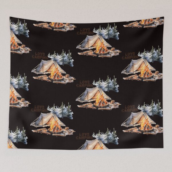 Item preview, Love camping, hike designed and sold by Miluna1104.