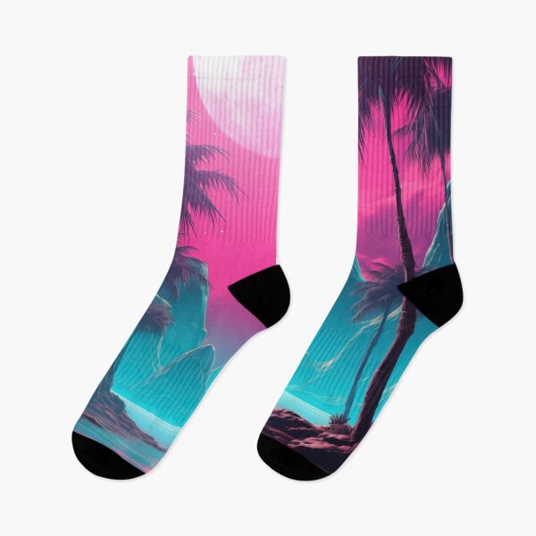 Item preview, Laser Chroma Cascade: Retrowave Echoes designed and sold by Mullet Monkey.