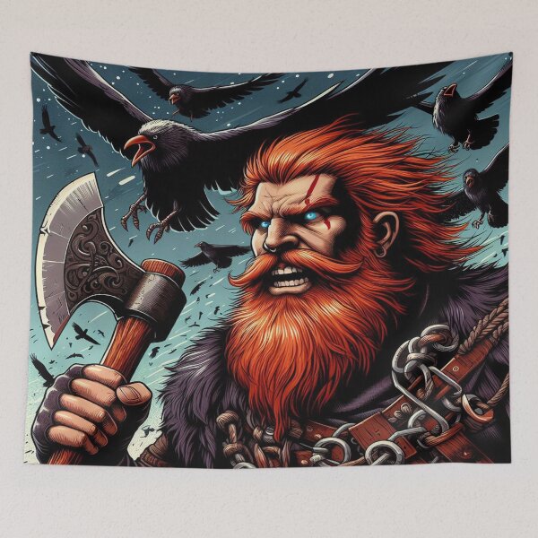 Item preview, "Raking the Sky: The Bloody Viking and His Ravens" designed and sold by tanonisdesigs.