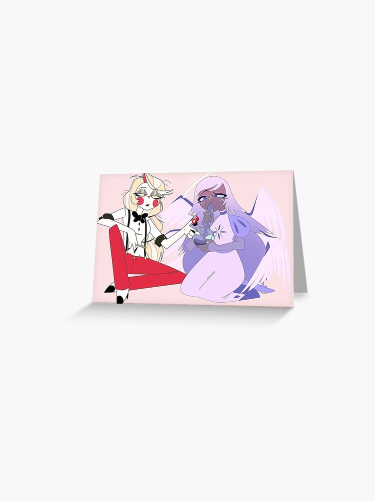 Charlie and Emily - Hazbin hotel - smoking Charlie and Emily - Hazbin hotel - smoking