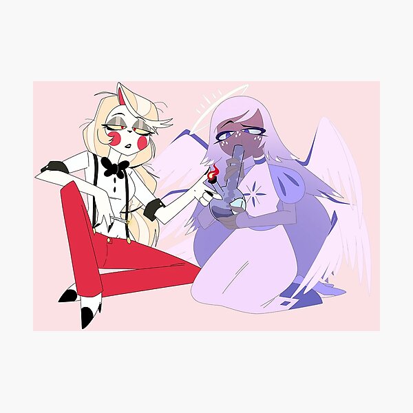 Item preview, Charlie and Emily - Hazbin hotel - smoking designed and sold by OmniArtStudio.